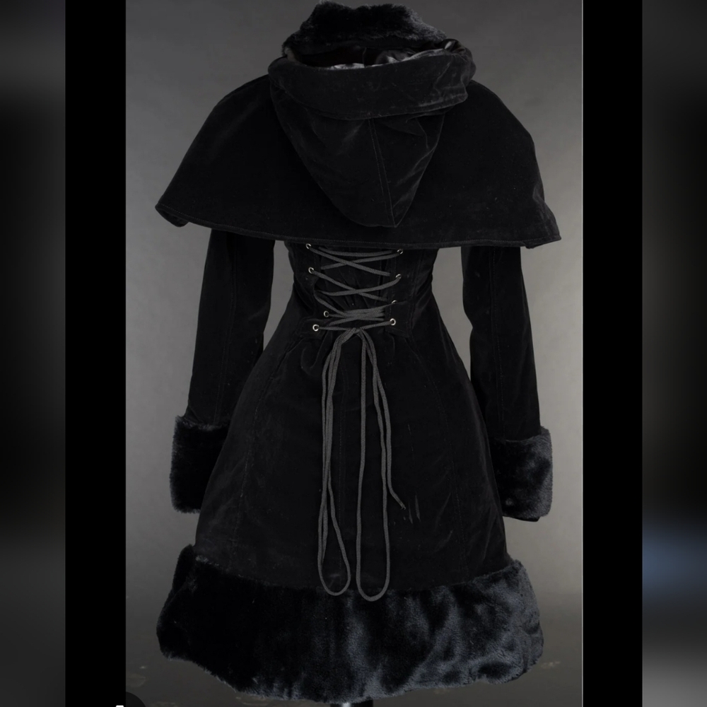 Dracula Clothing Velvet Thick Winter Coat